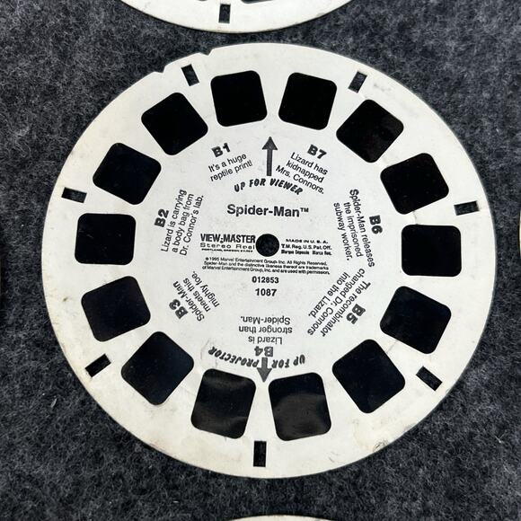 Vtg 90s View Master Stereo Reels Muppets Treasure Island Spider-Man Batman Robin - Picture 7 of 13